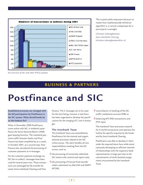 No. 14 â€“ Aug 2002 - SIX Interbank Clearing