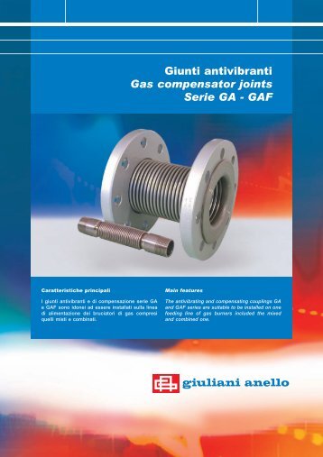 Giunti antivibranti - Gas compensator joints Serie ... - Watts Industries
