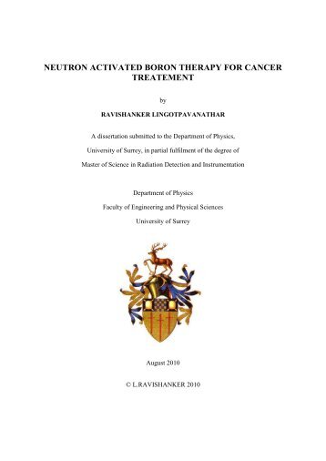 Ravishanker Final BNCT report.pdf - University of Surrey