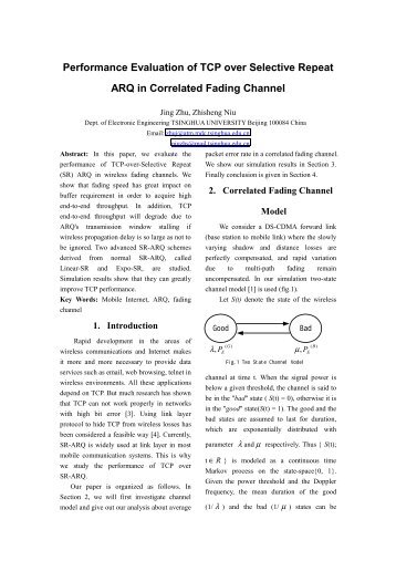 Performance Evaluation of TCP over Selective Repeat ARQ in ...