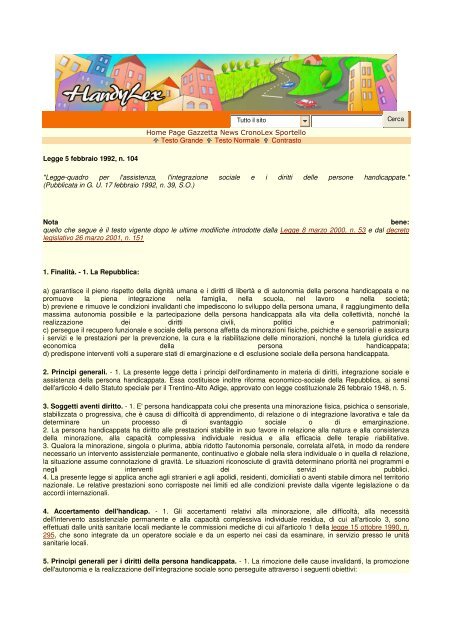Legge 5 febbraio 1992 n 104.pdf - Provincia di Ancona - Centro ...