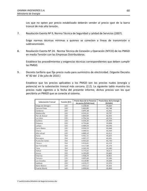 Anexos - Ministerio de Energía