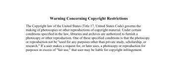 Warning Concerning Copyright Restrictions - Illinois