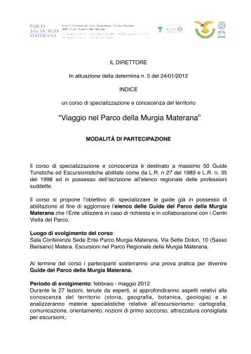 modalitÃ  di partecipazione - Parco della Murgia Materana