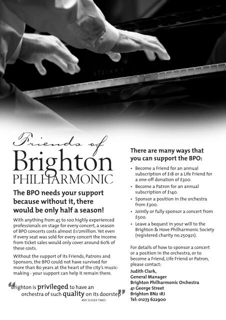 Download Concert Programme - Brighton Philharmonic Orchestra