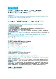 oferta especial para el colexio de xornalistas de galicia *cuenta ...