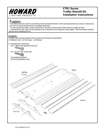 t12 troffer retrofit kit