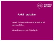 PART i praktiken â arbetsrelaterad psykisk ohÃ¤lsa, Minna Svensson