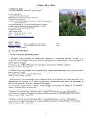 currÃ­culum vitae - ETSI Agronomos - Universidad PolitÃ©cnica de ...