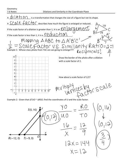 written assignment 7 dilations and symmetry