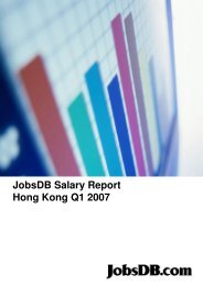 JobsDB Salary Report Hong Kong Q1 2007