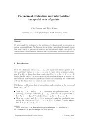 Polynomial evaluation and interpolation on special sets of points