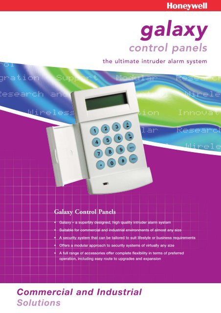 Galaxy Control Panels Brochure - Christie Intruder Alarms