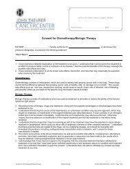 Consent for Chemotherapy Biologic Therapy