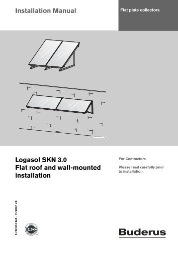 Installation Manual Logasol SKN 3.0 Flat roof and wall ... - Buderus