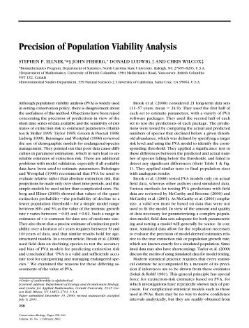 Precision of Population Viability Analysis - ResearchGate