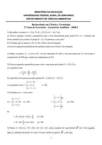 MINISTRIO DA EDUCAO - Ufersa