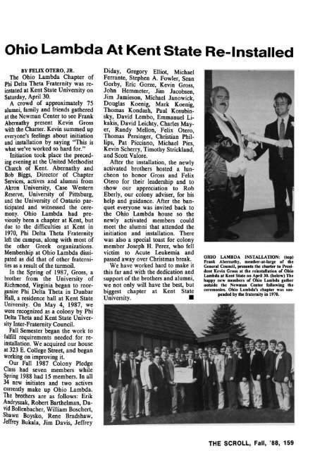 1987–88 Volume 111 No 1–5 - Phi Delta Theta Scroll Archive