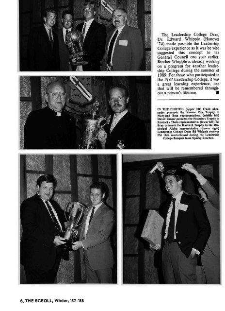 1987–88 Volume 111 No 1–5 - Phi Delta Theta Scroll Archive