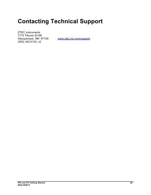 PXI and PCI Getting Started - Egmont Instruments