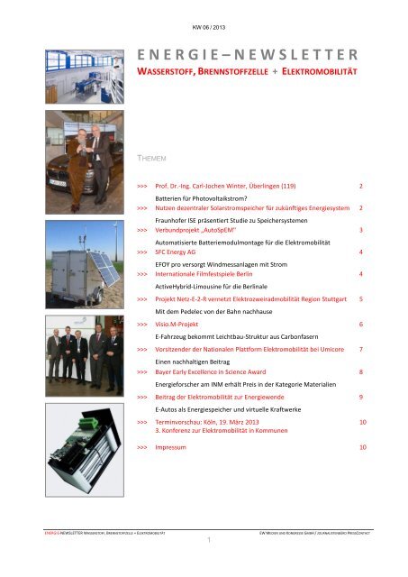 Energie A Newsletter Wasserstoff Brennstoffzelle Energie De