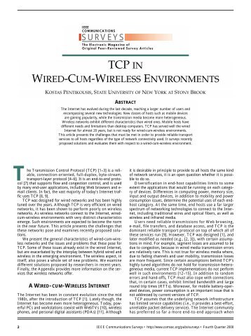 TCP in Wired-cum-Wireless Environments - People