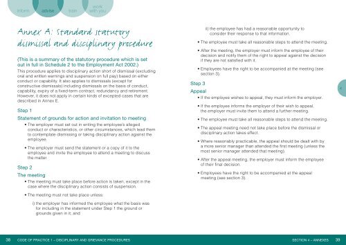 Disciplinary & Grievance Procedures - Acas