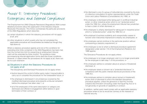 Disciplinary & Grievance Procedures - Acas