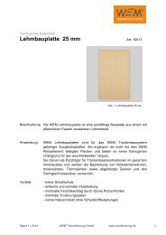 DB Lehmbauplatte 25 mm 12-12 - WEM Wandheizung