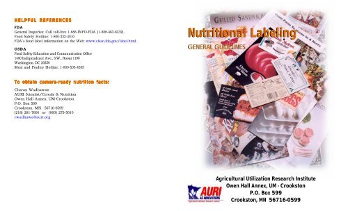 Nutritional Labeling Nutritional Labeling - AURI