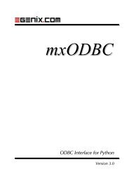 mxODBC - Python ODBC Interface - eGenix.com