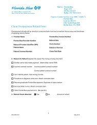 Claim Overpayment Refund Form - Provider Manual - Florida Blue