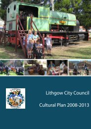 Lithgow City Council Cultural Plan 2008-2013