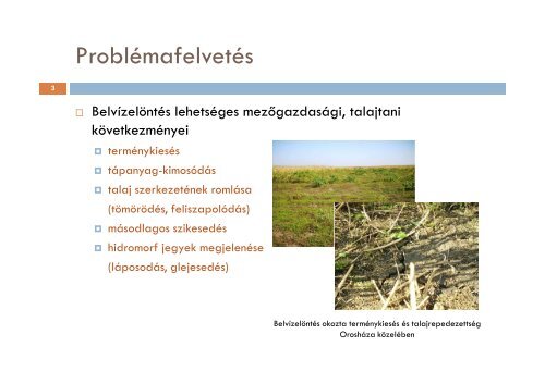 a belvíz kialakulásának talajtani okai és következményei dél-alföldi ...