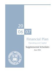 2006-07 Financial Plan - Supplemental Schedules - Cornell ...