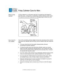 Foley Catheter Care for Men - Roswell Park Cancer Institute