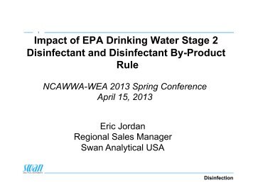 Impact of EPA Drinking Water Stage 2 Disinfectant and Disinfectant ...