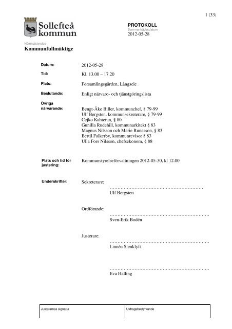 KF protokoll 2012-05-28.pdf - SollefteÃ¥ kommun