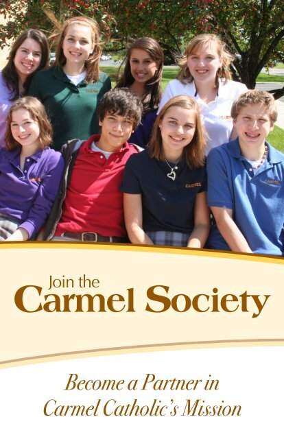 Carmel SoCiety memberS - Carmel Catholic High School