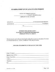 GUARDIANSHIP OF INCAPACITATED PERSON - Dauphin County