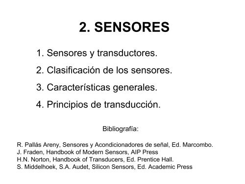 SENSORES - Departamento de Electricidad y ElectrÃ³nica