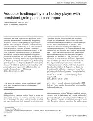 Adductor tendinopathy in a hockey player with persistent groin pain ...