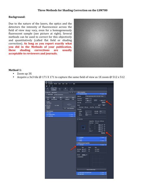 Three Methods for Shading Correction on the ... - UT Southwestern