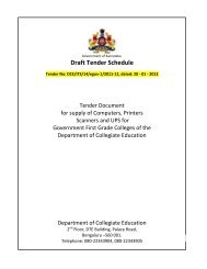 Draft Tender Schedule - Department of Collegiate Education