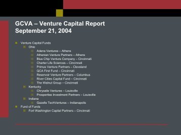 GCVA â Venture Capital Report September 21, 2004 - bitSPROCKET