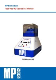 MP Biomedicals FastPrep 96 Operations Manual