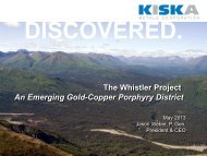 The Whistler Project An Emerging Gold-Copper Porphyry District