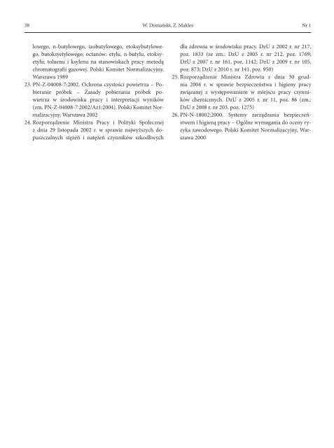 Full text (PDF) - Instytut Medycyny Pracy im. prof. J. Nofera