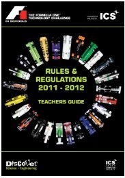 TEACHER'S GUIDE - F1 in Schools