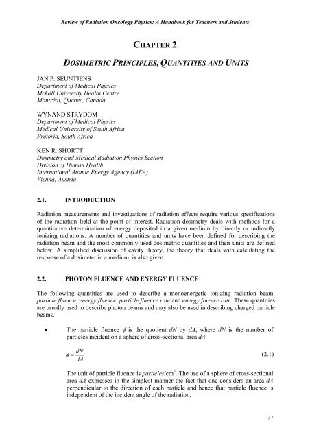 chapter 2. dosimetric principles, quantities and units - IRSN